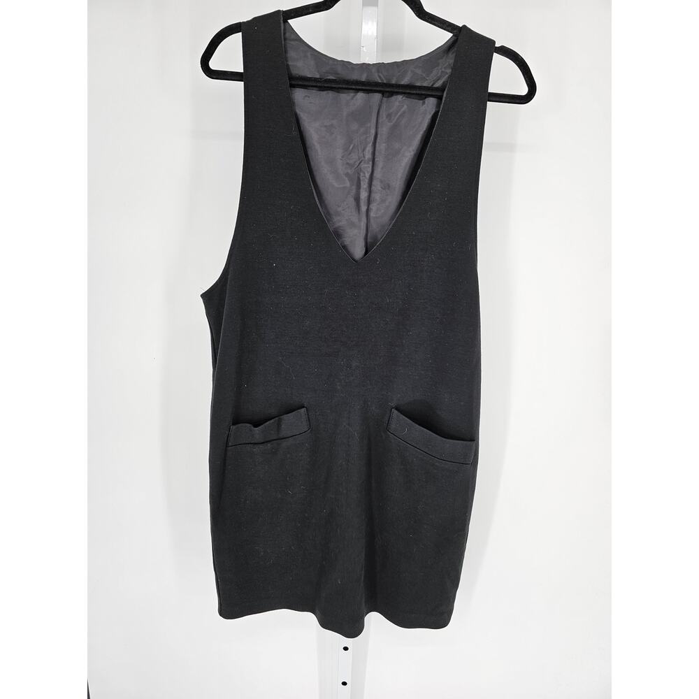 Easy Pieces New York Black Acrylic Blend Deep V-Neck Sweater Jumper Size 12